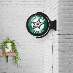 Dallas Stars: Officially Licensed Round Illuminated Rotating Wall Sign 21" x 5" by Fathead | Metal