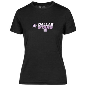 Women's Levelwear Black Dallas Stars Hockey Fights Cancer Maddox Chase T-Shirt