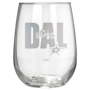 Dallas Stars Etched 17oz. City Stemless Wine Glass