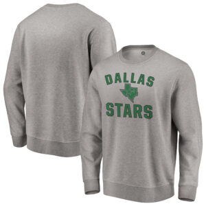 Men's Fanatics Branded Heather Gray Dallas Stars Special Edition Victory Arch Pullover Sweatshirt