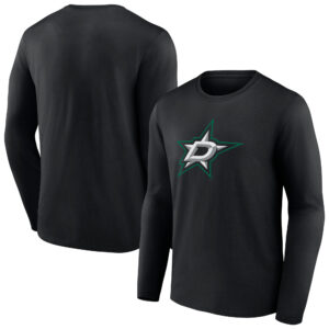 Men's Fanatics Branded Black Dallas Stars Primary Logo Team Long Sleeve T-Shirt