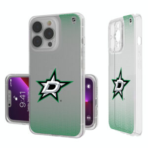 Dallas Stars Linen Logo iPhone Clear Case